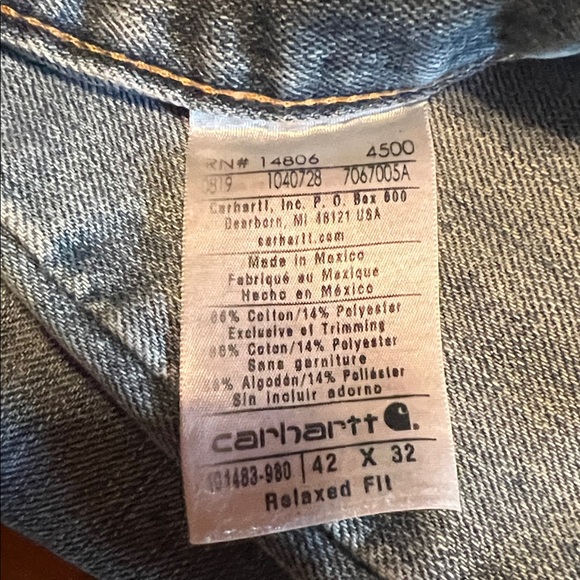 Carhartt Men's Light Blue Relaxed Jeans - Picture 3 of 5